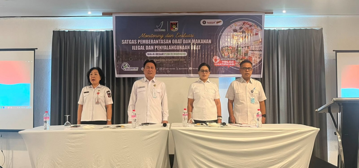 Perkuatan Satgas Pemberantasan Obat dan Makanan Ilegal dan Penyalahgunaan Obat di Kabupaten Minahasa